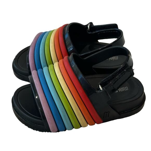 Mini Melissa Rainbow Slides sz 5 Baby Girl Sandals - Picture 1 of 6